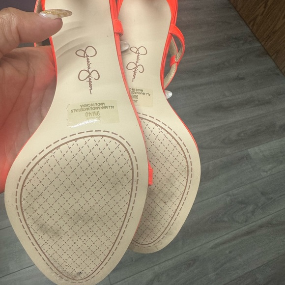 Jessica Simpson heeled sandal / Bright Orange - Picture 5 of 6